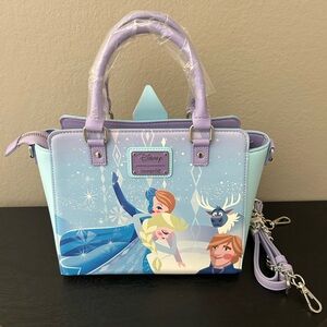 Loungefly Disney Frozen Satchel - Blue and Purple
